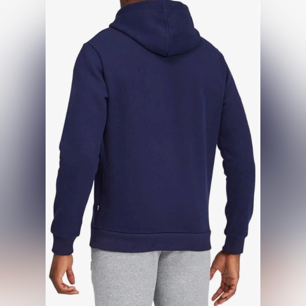 Puma Men's Midweight Modern Basics V2 Fleece Navy Blue Hoodie Size L Used $59.95 - Picture 3 of 8